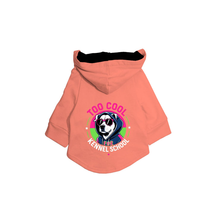 "Too Cool For Kennel School" Printed Dog Hoodie Jacket