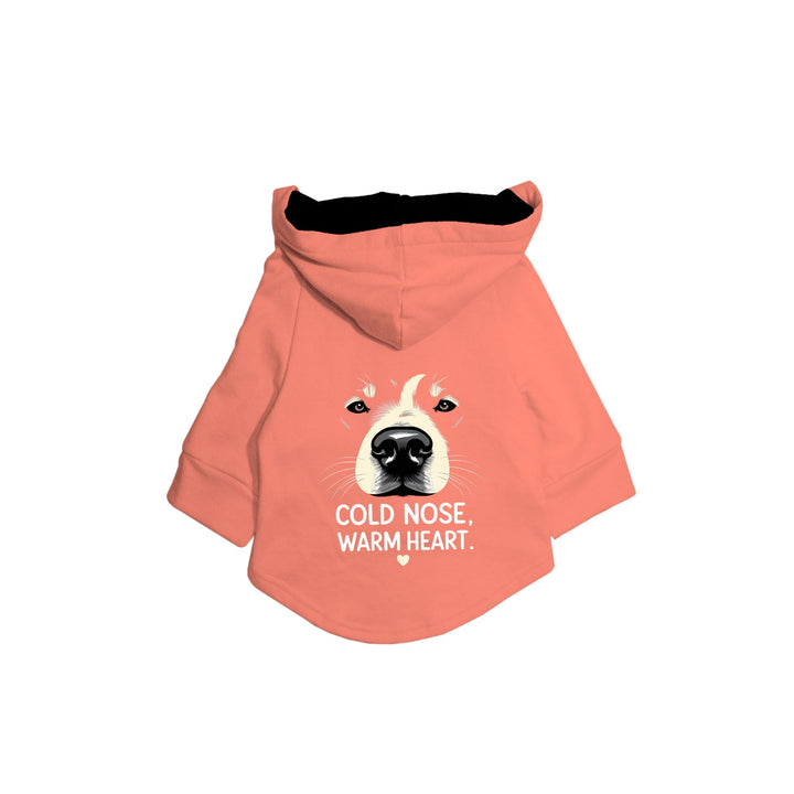 "Cold Nose, Warm Heart" Printed Dog Hoodie Jacket