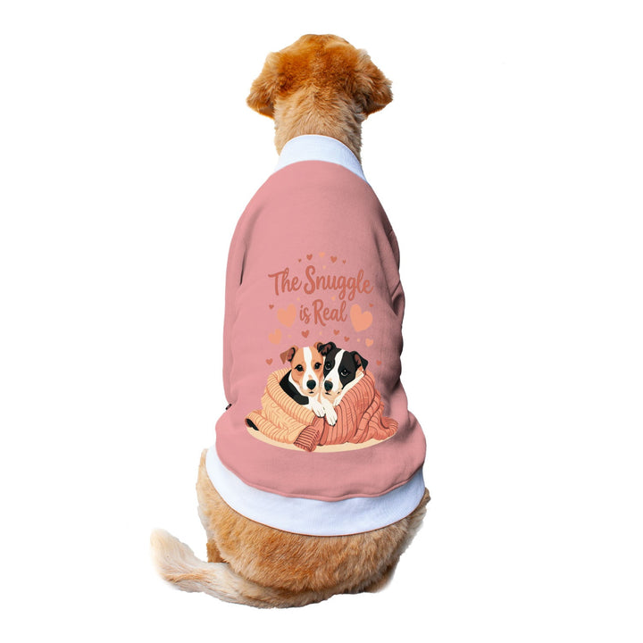 Ruse 'Basics' "The 'Snuggle' is Real" Printed Crew Neck Full Sleeve Sweatshirt For Dogs