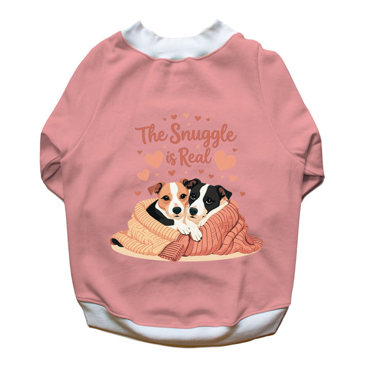 Ruse 'Basics' "The 'Snuggle' is Real" Printed Crew Neck Full Sleeve Sweatshirt For Dogs