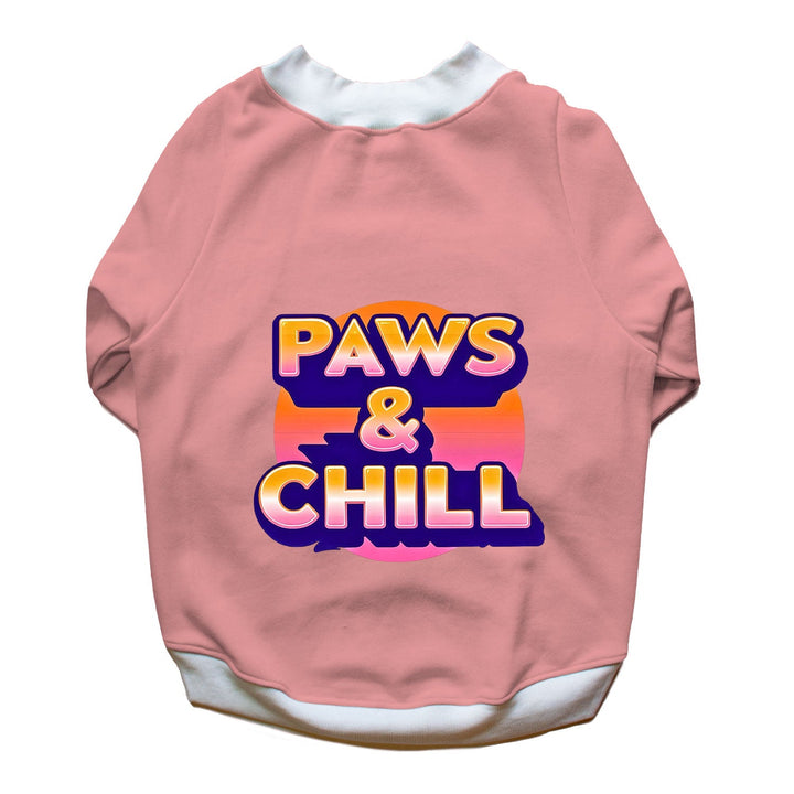 Ruse 'Basics' "Paws and Chill" Printed Crew Neck Full Sleeve Sweatshirt For Dogs