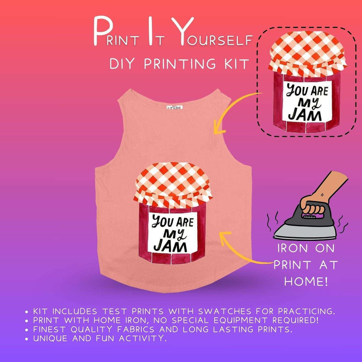 Ruse DIY Print-At-Home Dog T-Shirt (Salmon) – “You Are My Jam”