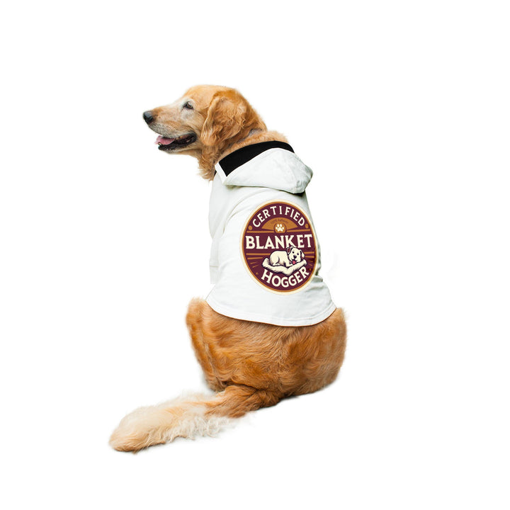 "Certified Blanket Hogger" Printed Dog Hoodie Jacket