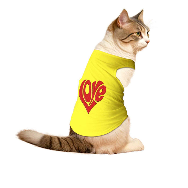 "Love Patch" Printed Tank Cat Tee