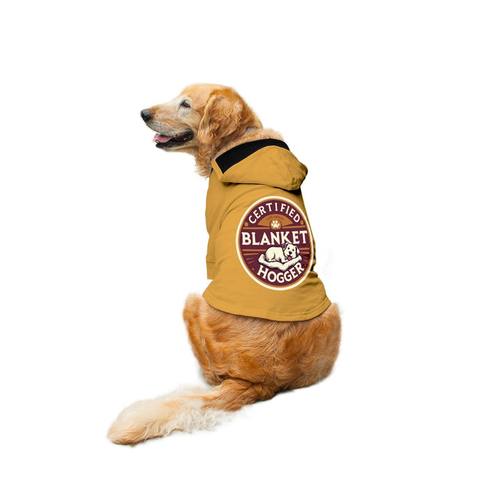 "Certified Blanket Hogger" Printed Dog Hoodie Jacket