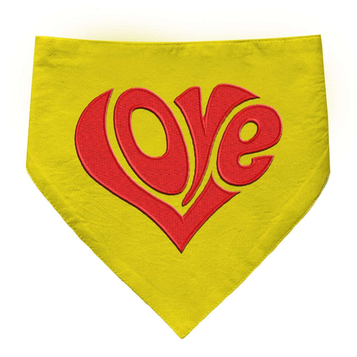 "Love Patch" Printed Cat Bandana with Anti Chafing Elastic
