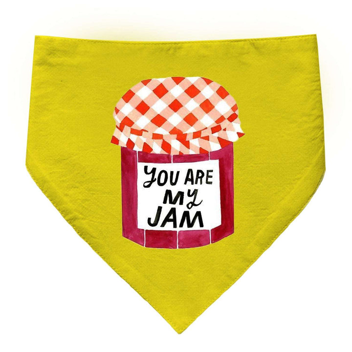 "You Are My Jam" Printed Cat Bandana with Anti Chafing Elastic