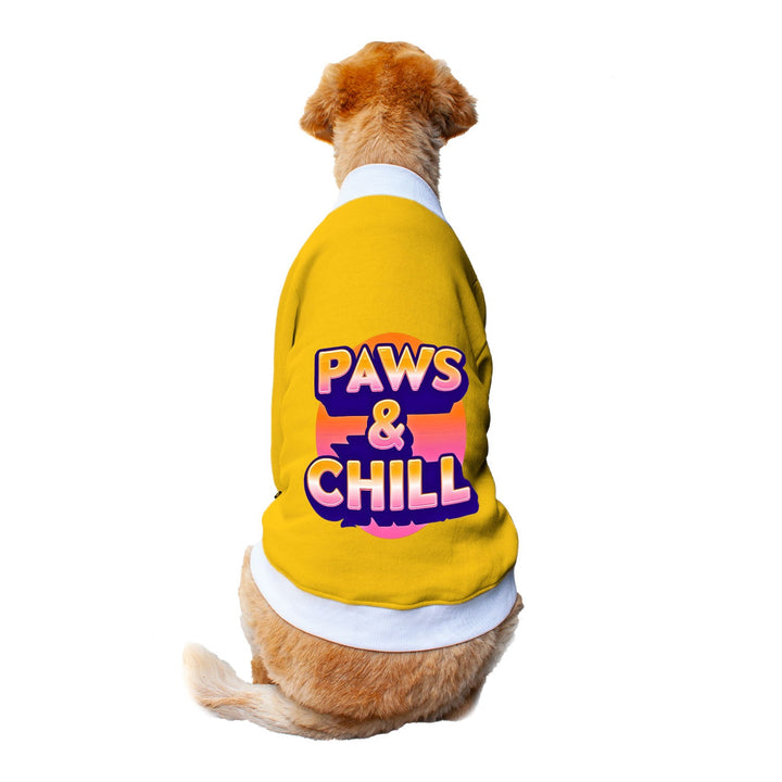 Ruse 'Basics' "Paws and Chill" Printed Crew Neck Full Sleeve Sweatshirt For Dogs