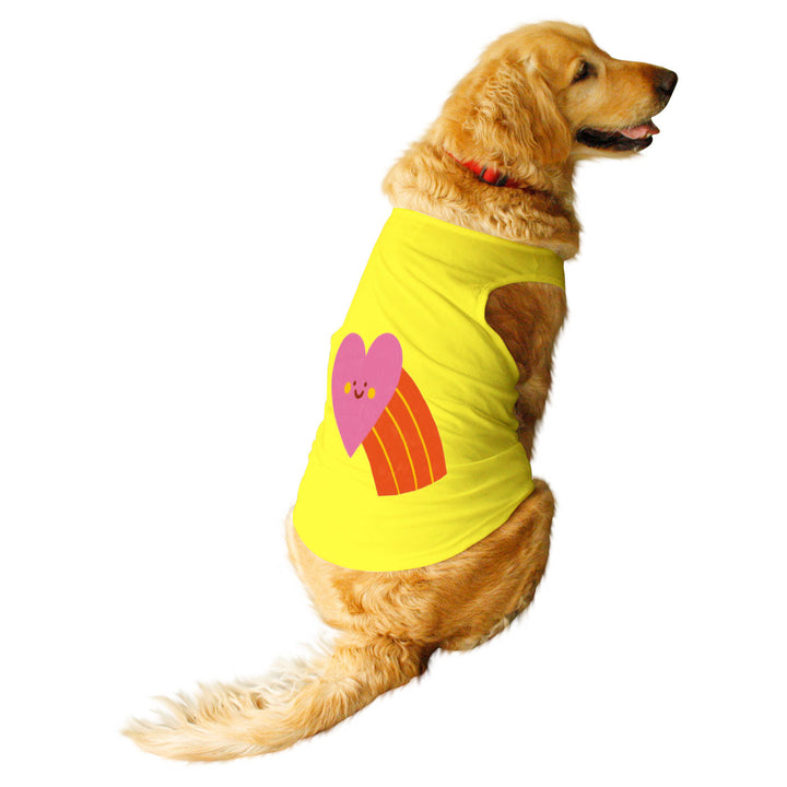 "Smiley Heartbow" Printed Tank Dog Tee