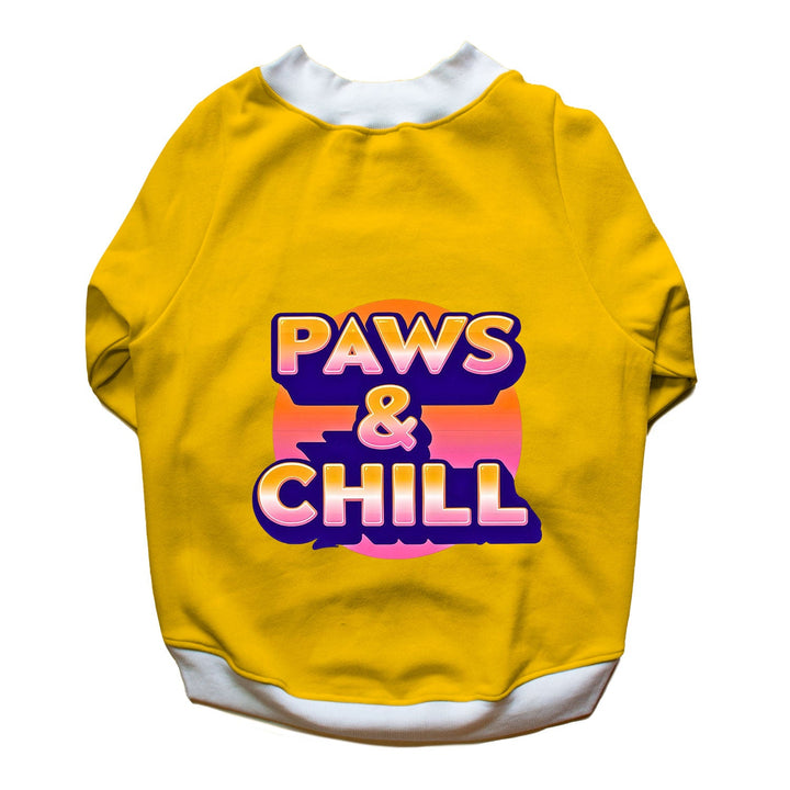 Ruse 'Basics' "Paws and Chill" Printed Crew Neck Full Sleeve Sweatshirt For Dogs