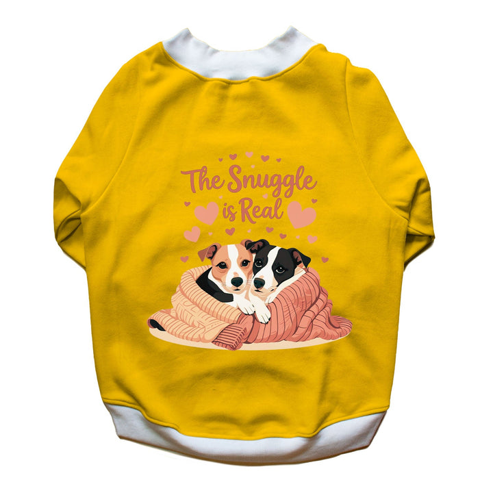 Ruse 'Basics' "The 'Snuggle' is Real" Printed Crew Neck Full Sleeve Sweatshirt For Dogs