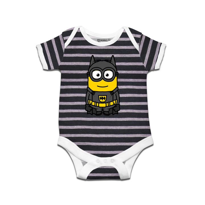 Mimic By Ruse Super Hero Printed Striped infant Romper For Baby