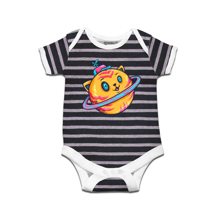 Kidswear By Ruse Weeee Printed Striped infant Romper For Baby