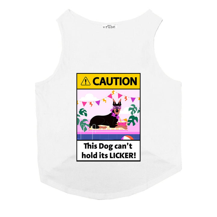 "Can't Hold the Licker" Printed Tank Dog Tee