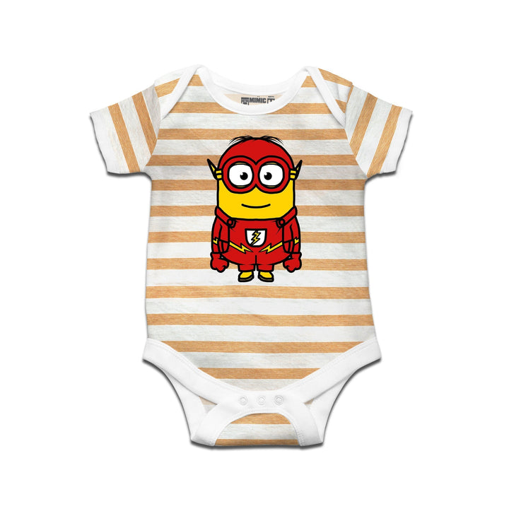 Mimic By Ruse Flash Printed Striped infant Romper For Baby
