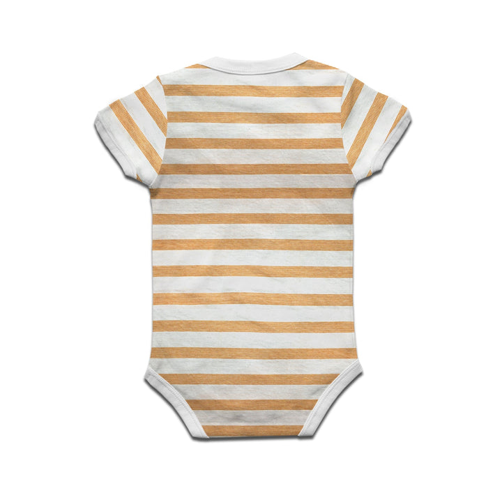 Mimic By Ruse Comedian Cat Printed Striped infant Romper For Baby