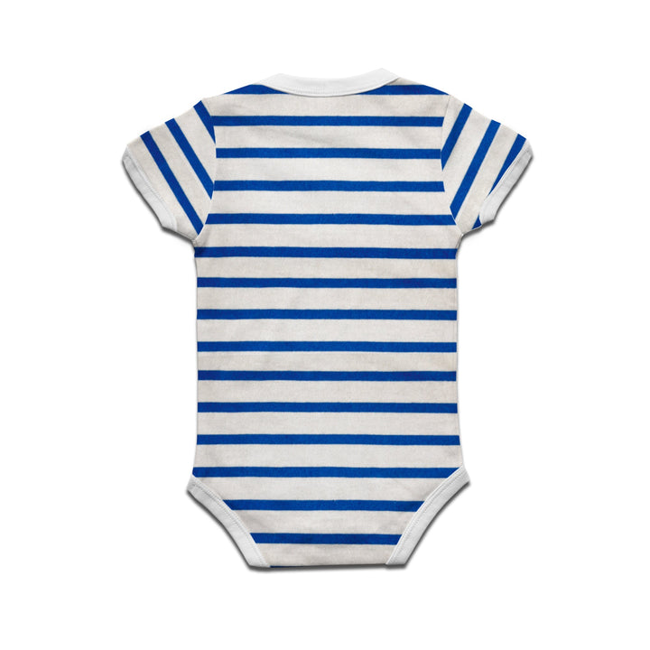 Mimic By Ruse Comedian Dog Printed Striped infant Romper For Baby