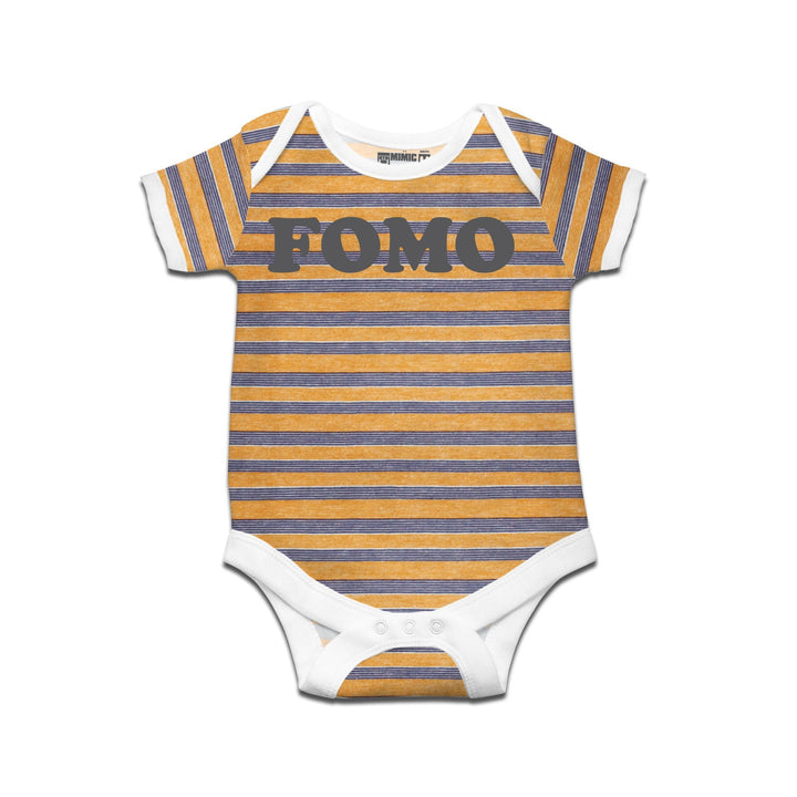 Mimic By Ruse FOMO Printed Striped infant Romper For Baby