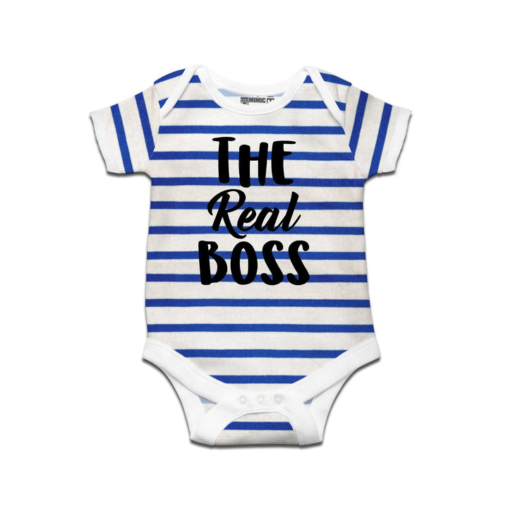Mimic By Ruse The Real Bose Printed Striped infant Romper For Baby
