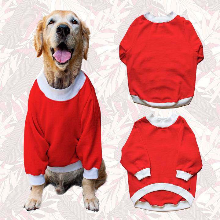 Ruse 'Basics' Crafty Crew Neck Full Sleeve Plain Sweatshirt For Dogs