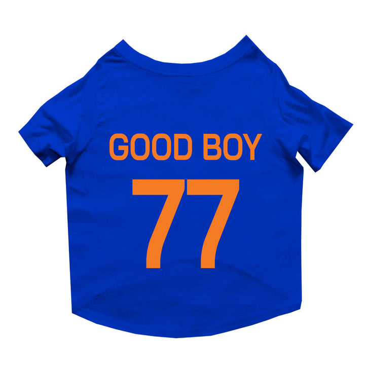 Cricket World Cup 2023 Customizable Dog Sports Crew Neck T-shirt/Jersey Team India With Customizable Dog Name and Jersey Number