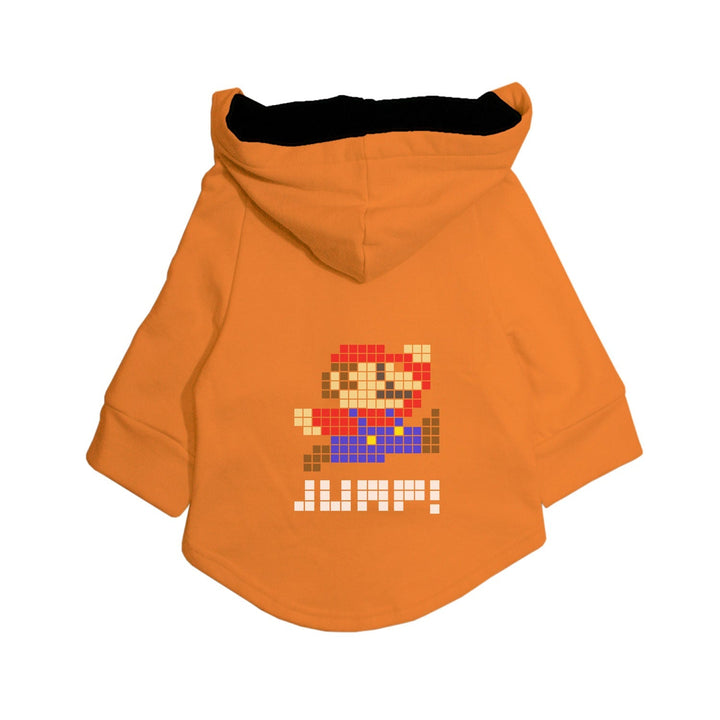 8-Bit Jump Printed Dog Hoodie Jacket