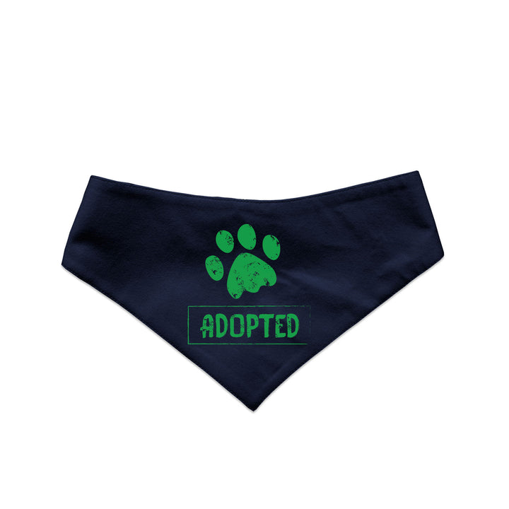 "Adopted" Printed Reversible Bandana for Dogs