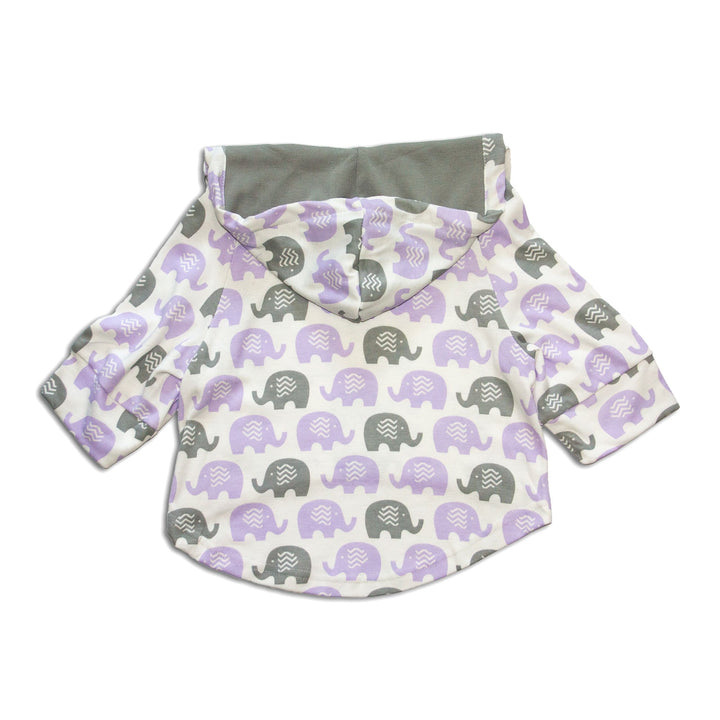 Allover Elephants Print Full Sleeves With Drawstring Dog Jumper Hoodie