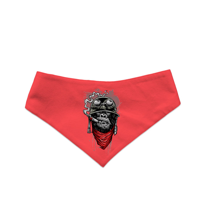 "Ape Of Duty" Printed Reversible Bandana for Dogs