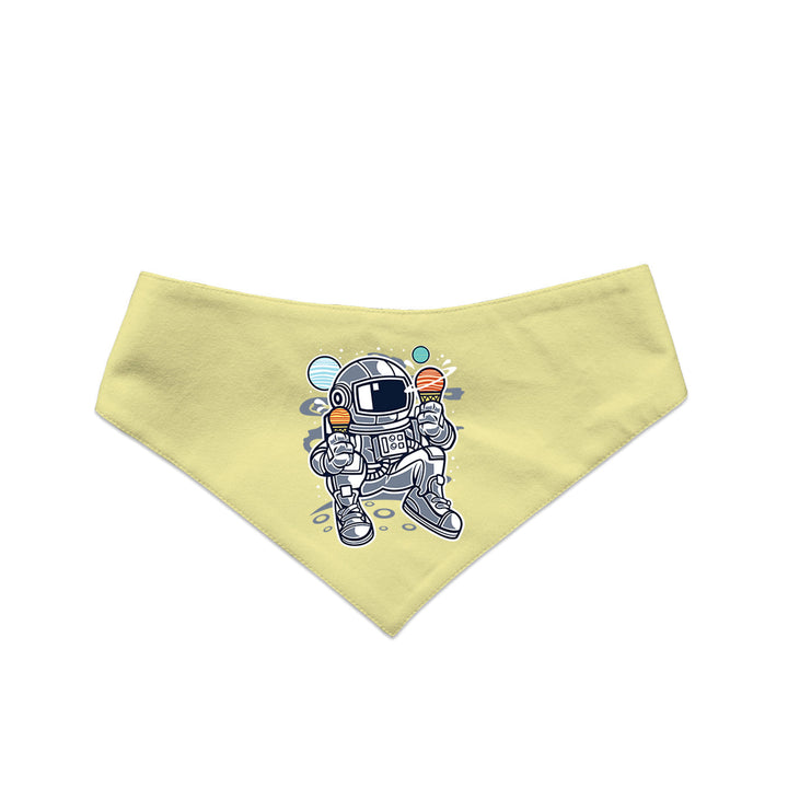 "Astronaut Ice Cream" Printed Reversible Bandana for Dogs