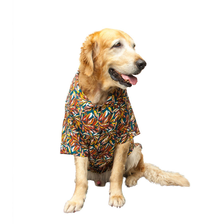 Autumn Jungle Printed Dog Shirt | SoftTech Fabric