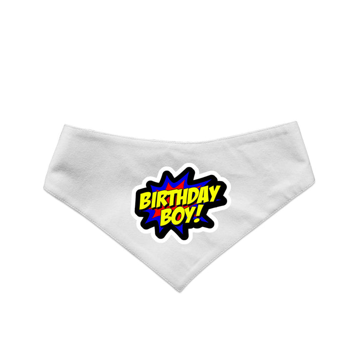 "Birthday Boy" Printed Reversible Bandana for Dogs
