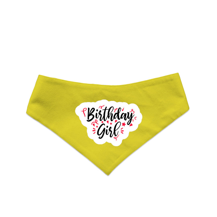 "Birthday Girl" Printed Reversible Bandana for Dogs