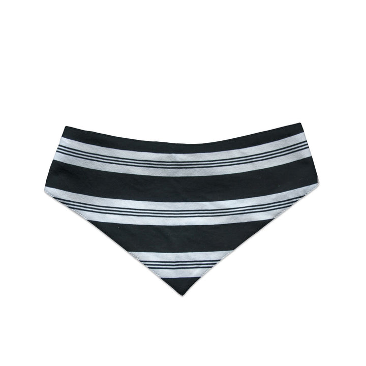 Blackberry Striped and Black Solid Reversible Bandana for Cats