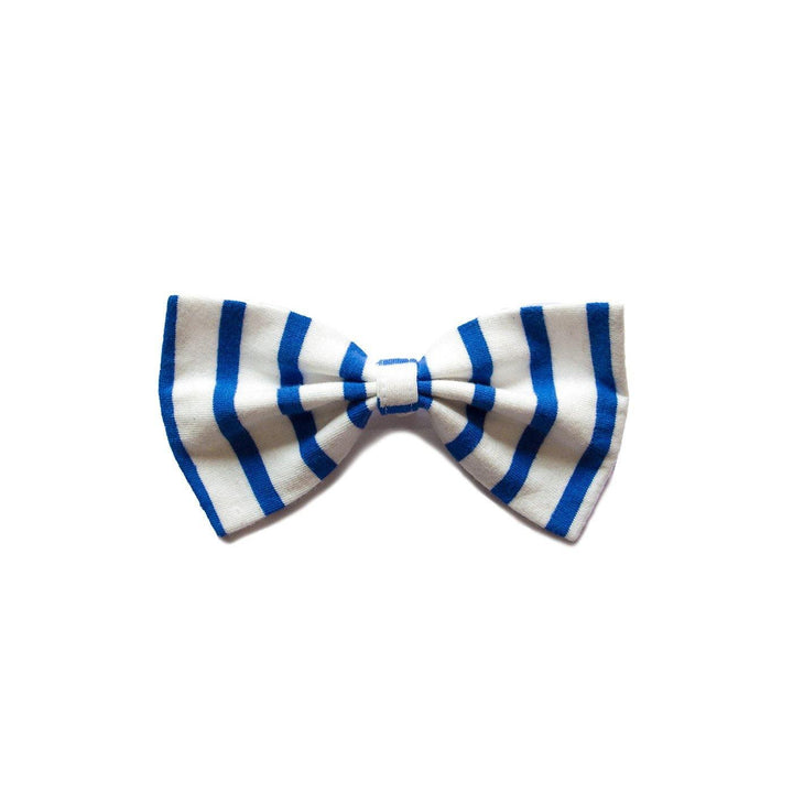 "Blue Curacao Striper" Upcycled Cat Bow Tie