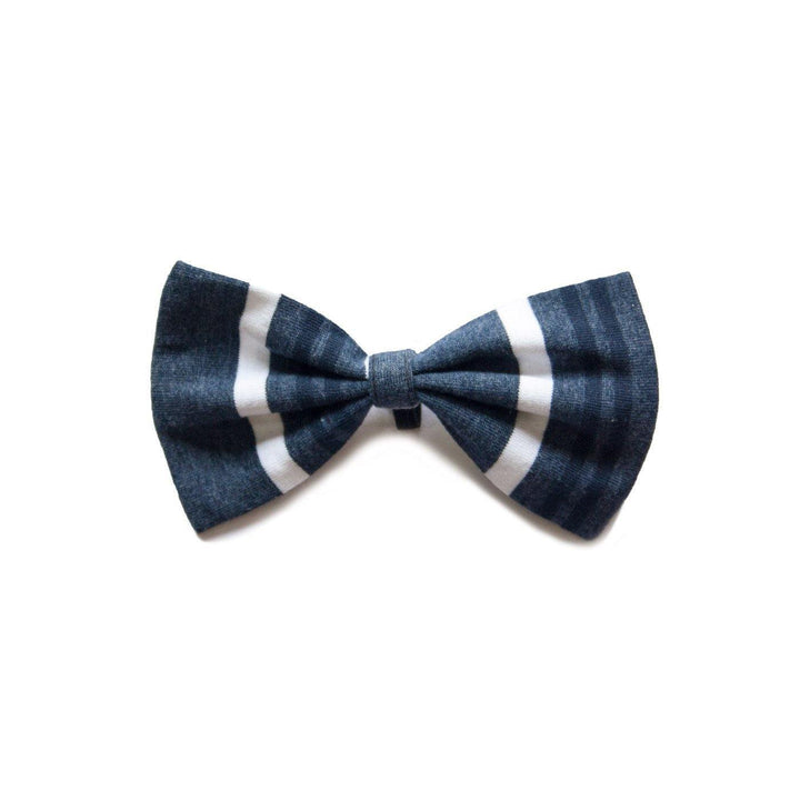 "Blueberry Striper" Upcycled Cat Bow Tie