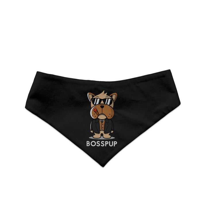 "Bosspup" Printed Reversible Bandana for Dogs