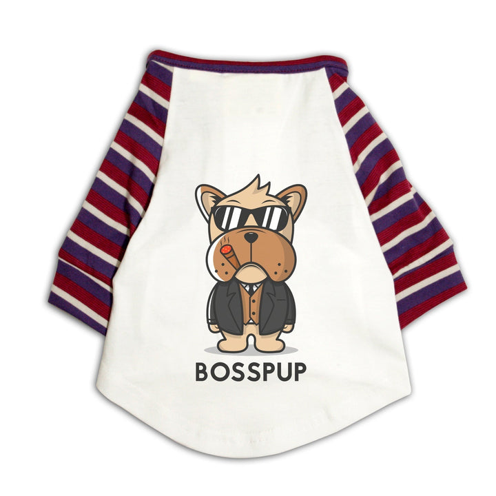 Bosspup Striper Raglan Dog Streetwear Tee