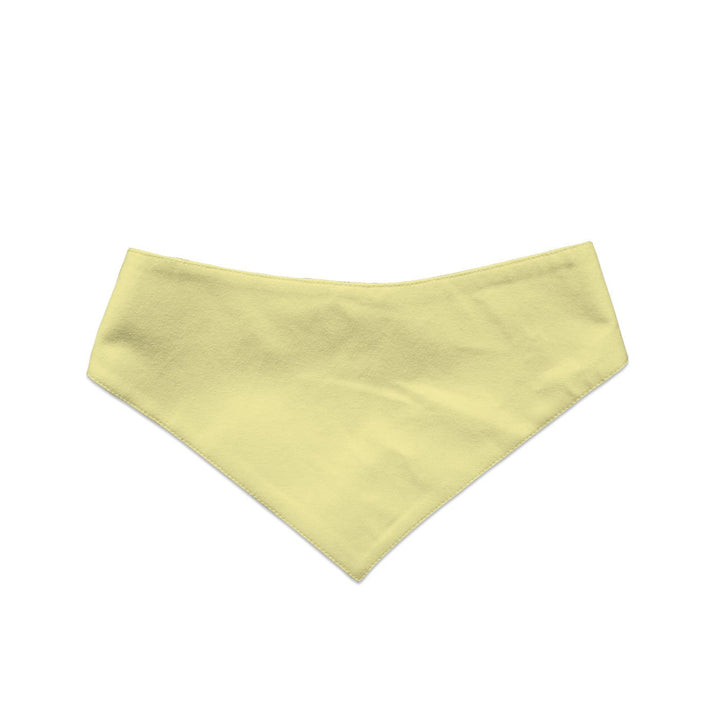 Chevron Striped and Lemon Yellow Solid Reversible Bandana for Dogs