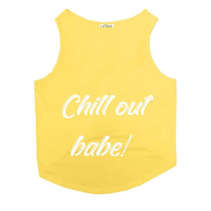 "Chill Out Babe" Night Glow Printed Cat Tee