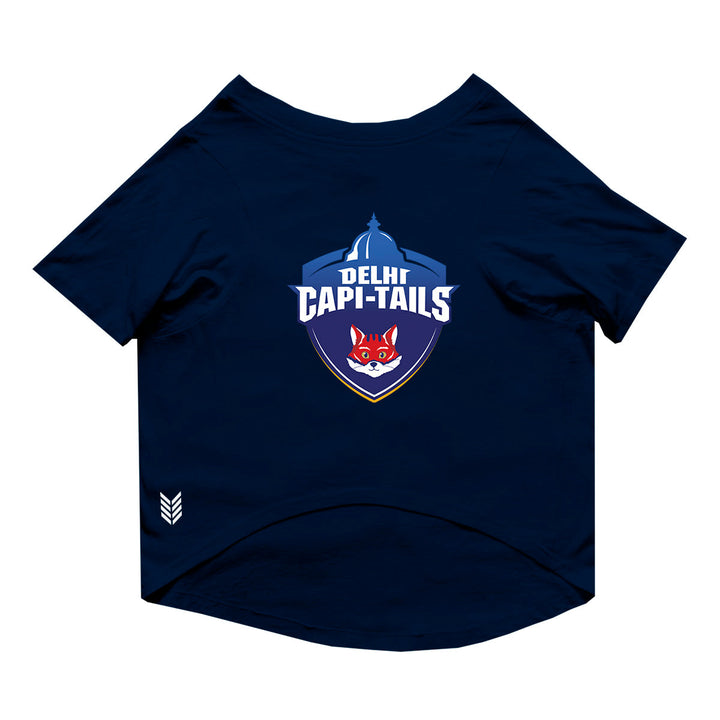 "Delhi Capi-Tails" Customizable Crew Neck T-shirt Dog Jersey