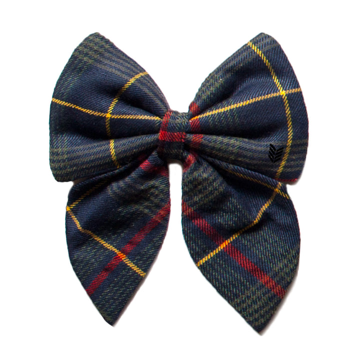 "Earthy" Check Upcycled Cat Bowknot Bowtie