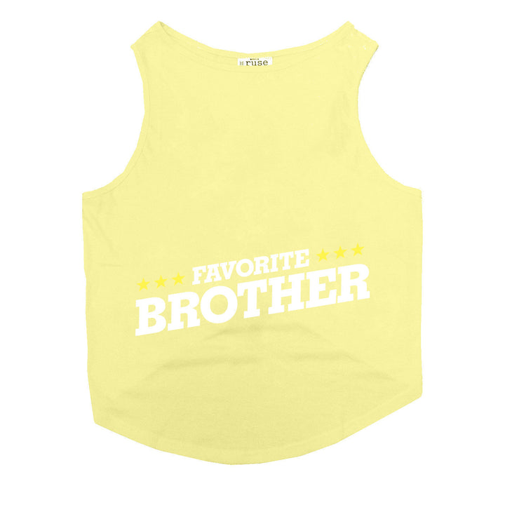 "Favourite Brother" Printed Tank Cat Tee