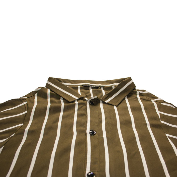 Green Striper Dog Shirt | SoftTech Fabric