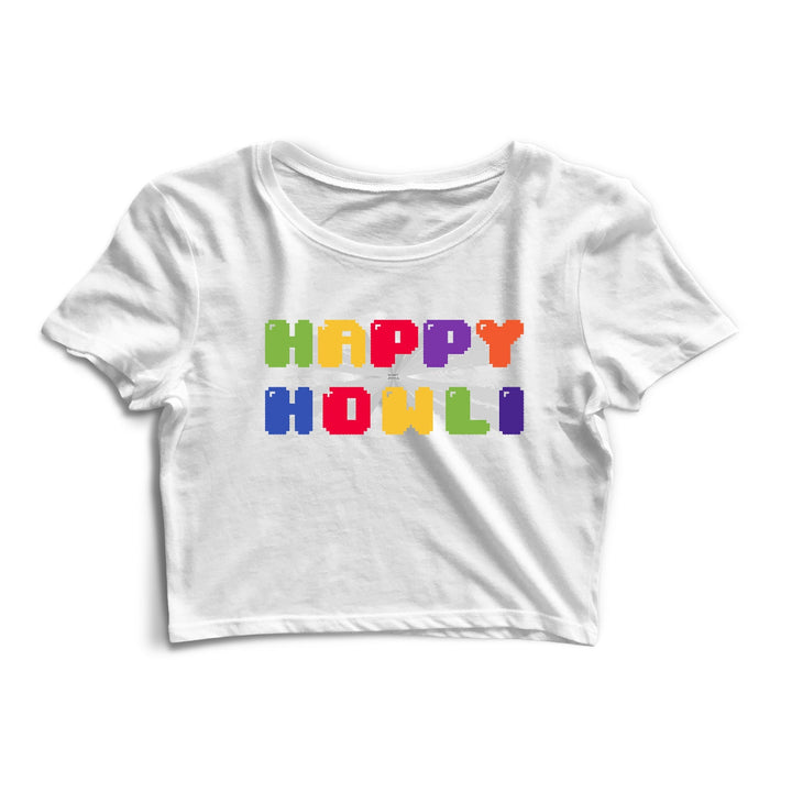 "Happy Howli" Women Crop Top
