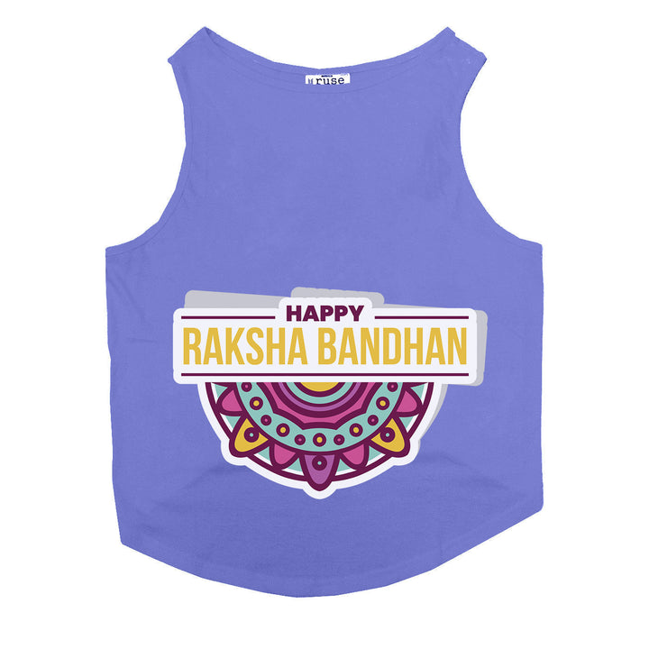 "Happy Raksha Bandhan" Printed Tank Cat Tee