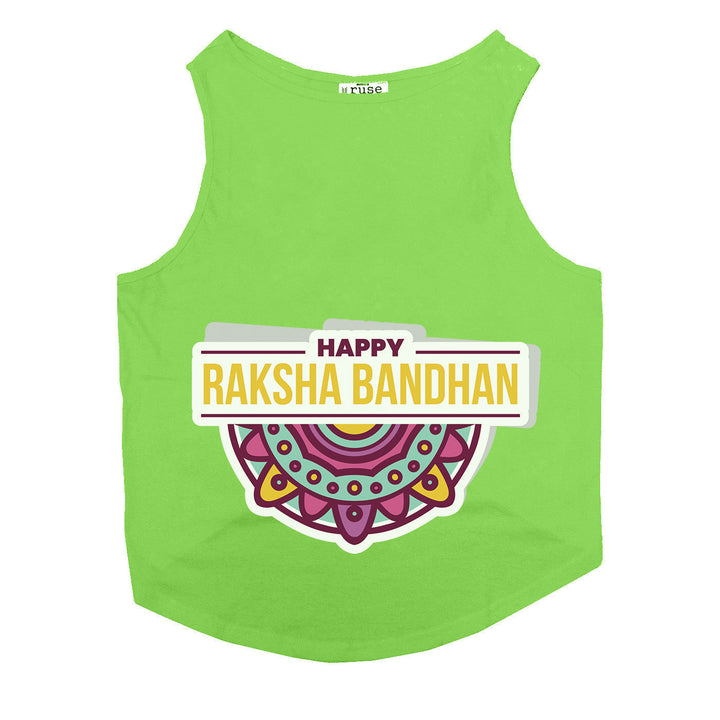 "Happy Raksha Bandhan" Printed Tank Cat Tee