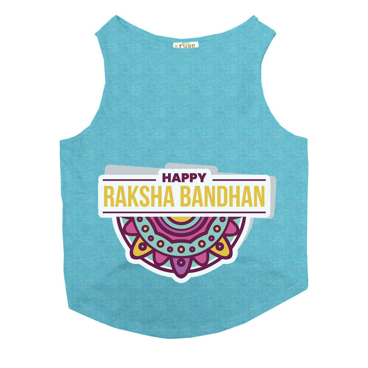 "Happy Raksha Bandhan" Printed Tank Dog Tee