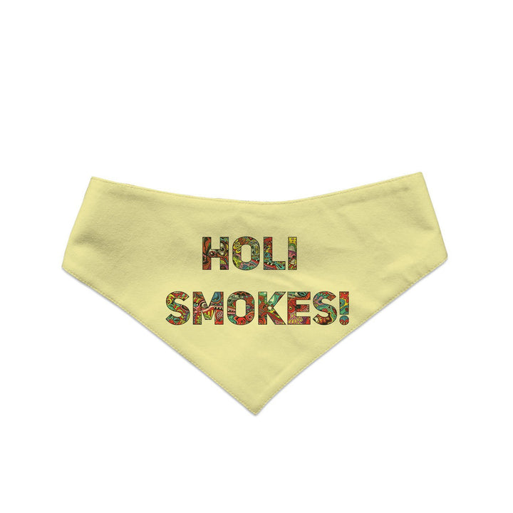 "Holi Smokes" Printed and Striped Reversible Bandana for Cats