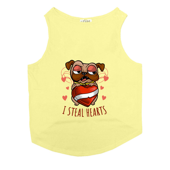 "I Steal Hearts" Printed Tank Dog Tee